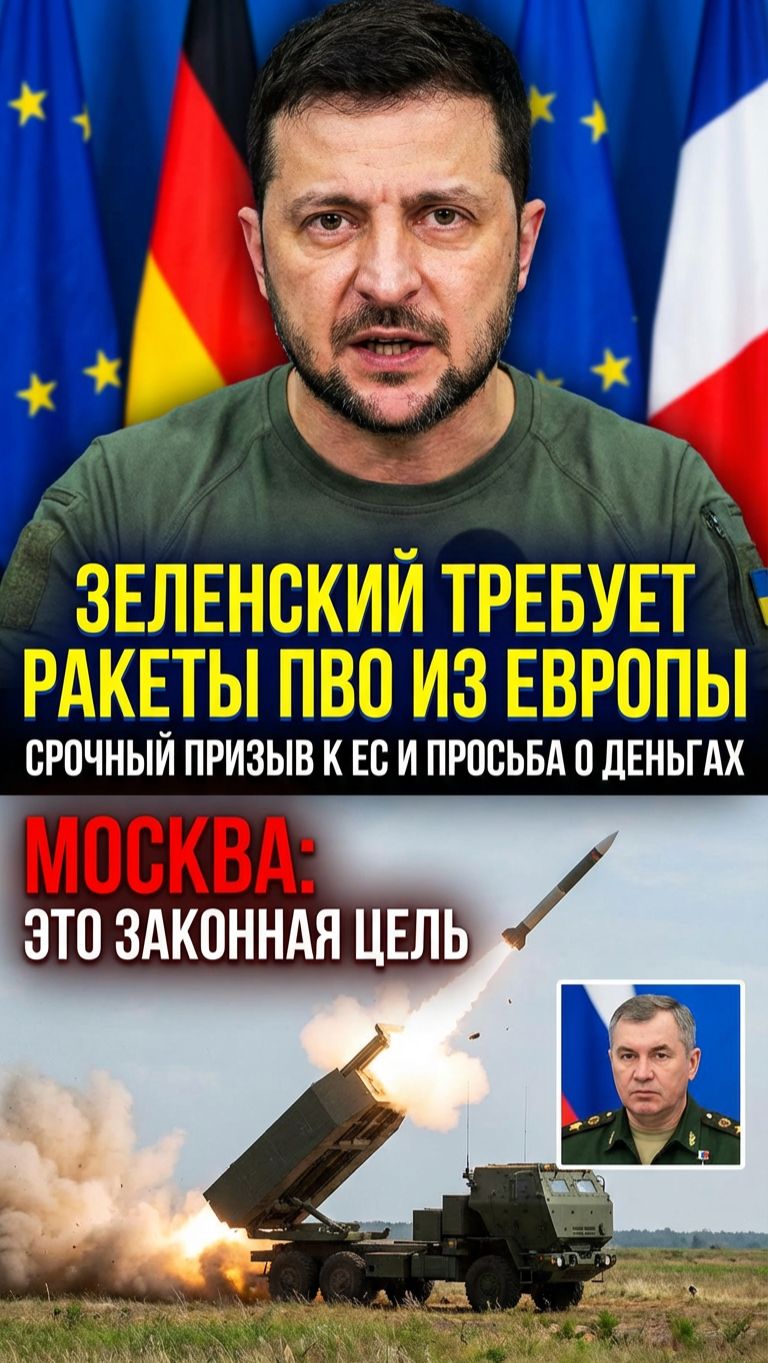 Зеленский требует ракеты со складов Европы. В Москве сделали предупреждение о «законных целях» смотреть онлайн