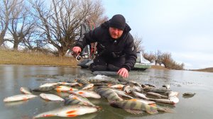 ПЕРВАЯ РЫБАЛКА НА ЛЬДУ 2026. ЗИМНЯЯ РЫБАЛКА. КЛЁВ БЕШЕНЫЙ. НА АЭРОЛОДКЕ