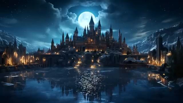 Ночная атмосфера Невидимой крепости в мире, вдохновленном Хогвартсом смотреть онлайн