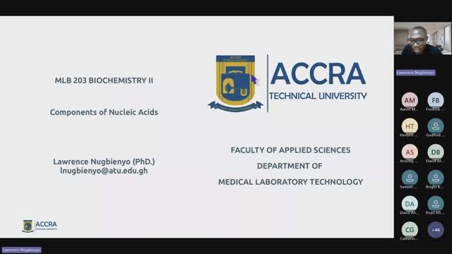 MLB 203 Biochemistry II: Course Introduction. Components of Nucleic Acids