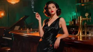 A cigarette in the quiet bar – 1940s VintageJazz