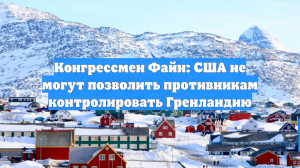 Конгрессмен Файн: США не могут позволить противникам контролировать Гренландию