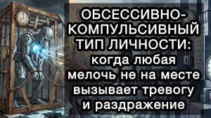 ОБСЕССИВНО-КОМПУЛЬСИВНЫЙ ТИП ЛИЧНОСТИ: когда любая мелочь не на месте вызывает тревогу и раздражение