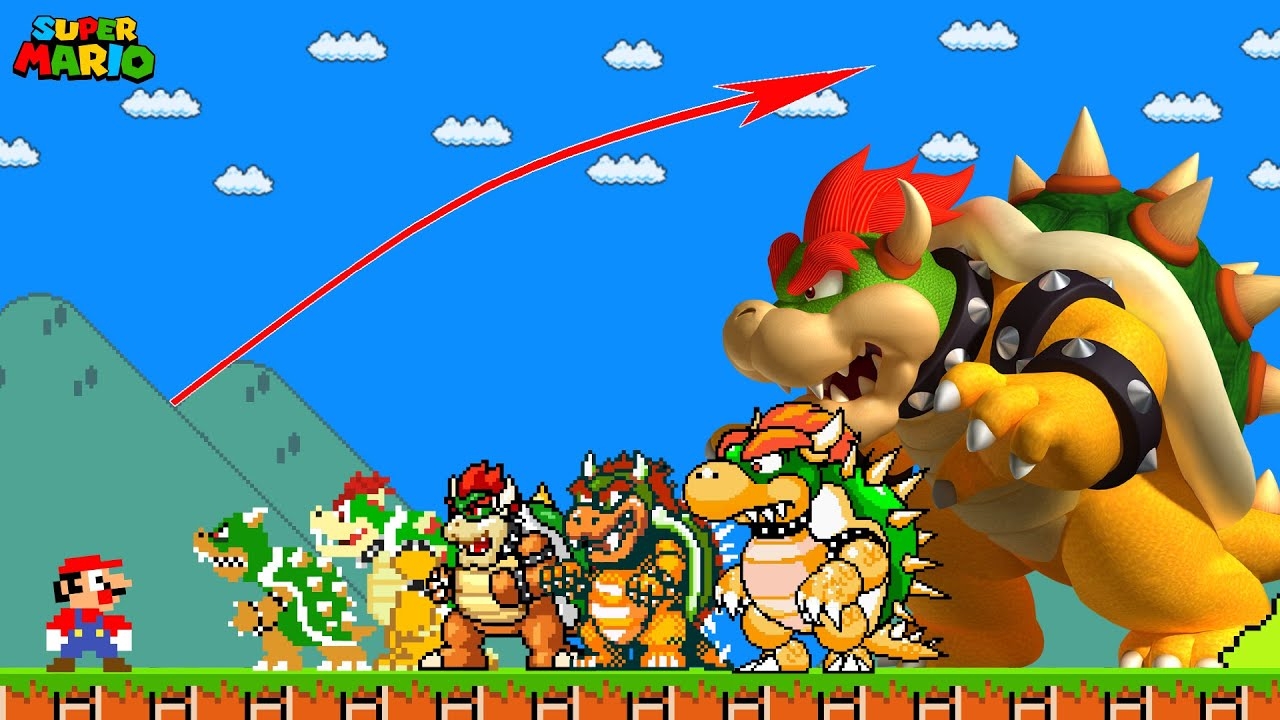 😲Эволюция Боузера! Марио становится сложнее его побеждать! смотреть онлайн