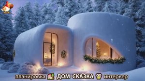 Сказочный дом мечты зимой – 3D идея для вдохновения с планировкой и интерьером 🏡🏚️🏠 вариант (15)