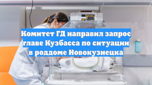 Комитет ГД направил запрос главе Кузбасса по ситуации в роддоме Новокузнецка