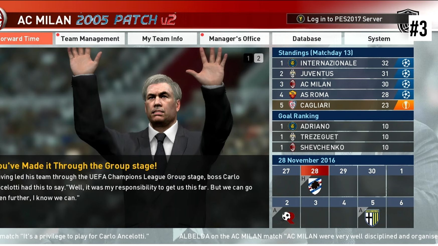 Milan 2005 [PES 2017 - PC] 2005 Patch v2 - #3 (Родился СЫН!) смотреть онлайн