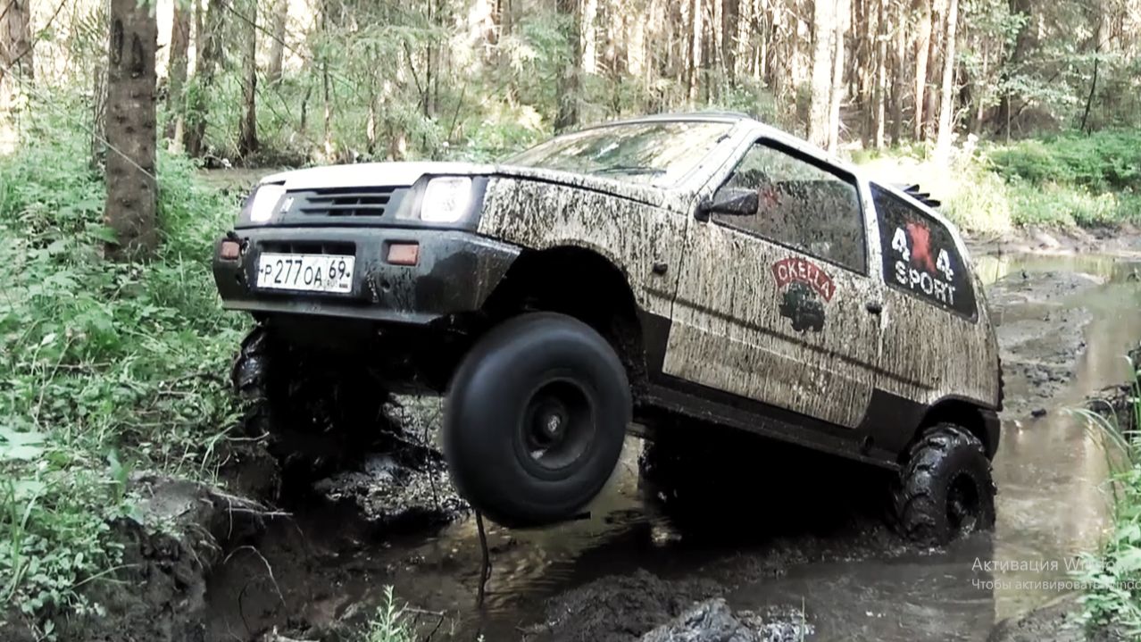 Мажорам не купить этот вездеход! Эксклюзив, КВАДРО Ока 4х4. Бездорожье, грязь смотреть онлайн