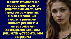 Жених привел на новоселье толпу родственников без предупреждения.