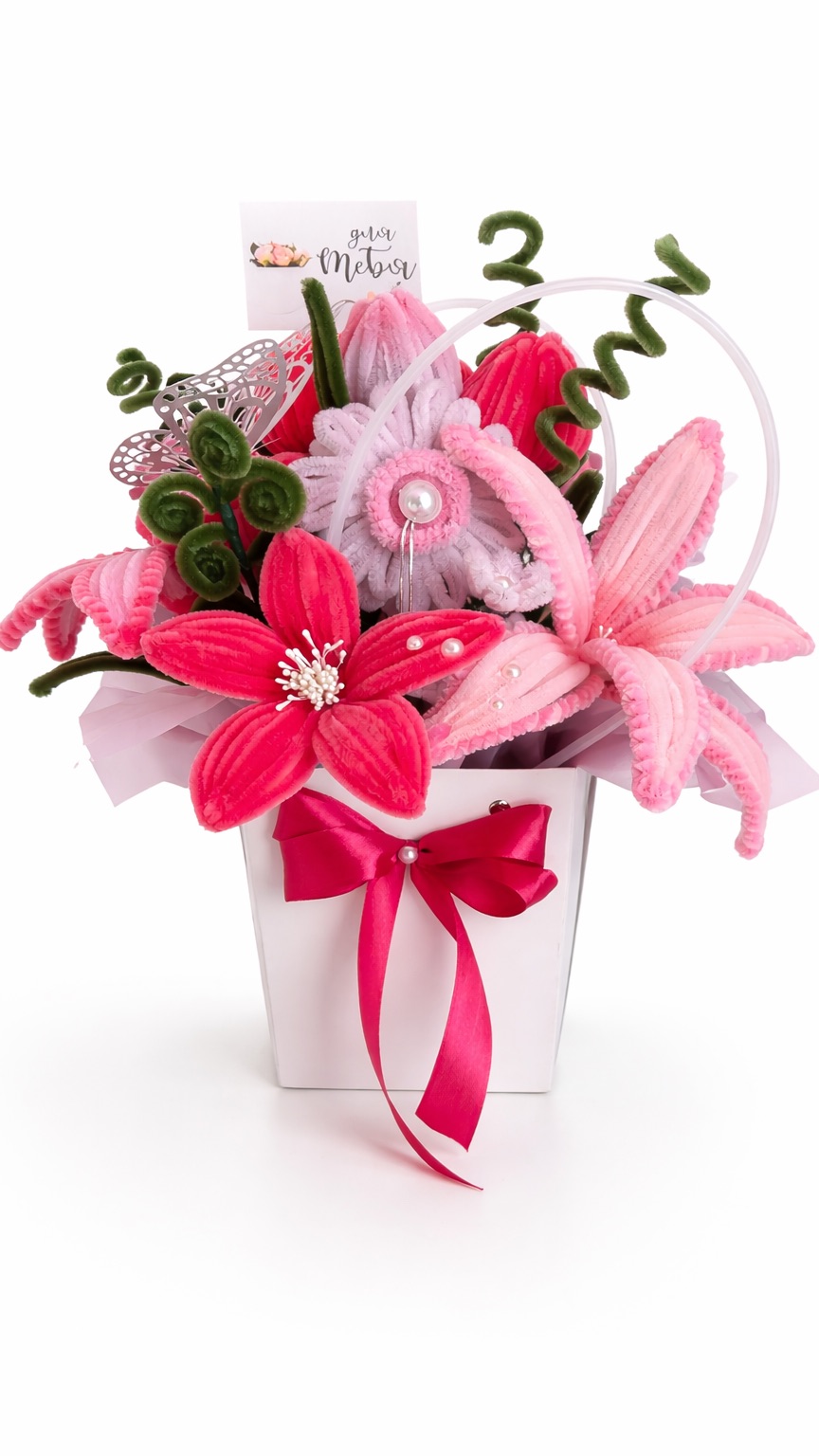 Букет из Синельной проволоки своими руками в розовых тонах смотреть онлайн