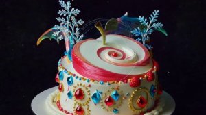 dreamina-2025-12-01-9835-A rotating cake platter, cosmic strawber...