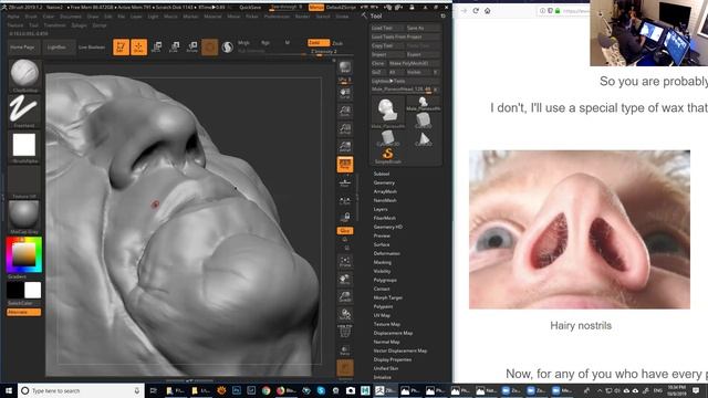 [02] Lesson 2 - Likeness progress_ more references added, nostrils, ears, lips, eyes, overall sculpt смотреть онлайн