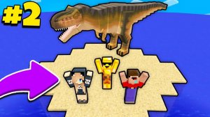 НУБ И ДЕВУШКА ПРО ВЫЖИВАЮТ НА НЕОБИТАЕМОМ ОСТРОВЕ С ДИНОЗАВРАМИ В МАЙНКРАФТ - 2 СЕРИЯ ЛЕТСПЛЕЙ