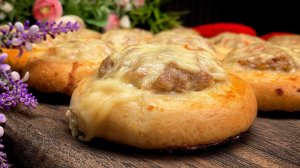 Булочки как в пекарне! Булочки с фаршем под сырной корочкой: мягкие, сочные и очень домашние