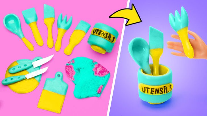 Идеальная кухня для кукол 🍳 Миниатюрный DIY ✨ смотреть онлайн