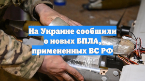 На Украине сообщили о новых БПЛА, примененных ВС РФ