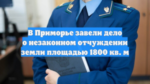 В Приморье завели дело о незаконном отчуждении земли площадью 1800 кв. м