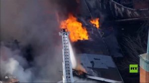 حريق هائل يلتهم كنيسة في هيوستن الأمريكية