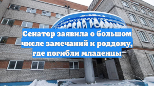 Сенатор заявила о большом числе замечаний к роддому, где погибли младенцы