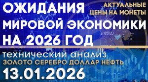 Возможные ожидания мировой экономики на 2026 Анализ рынка золота, серебра, нефти, доллара 13.01.2026