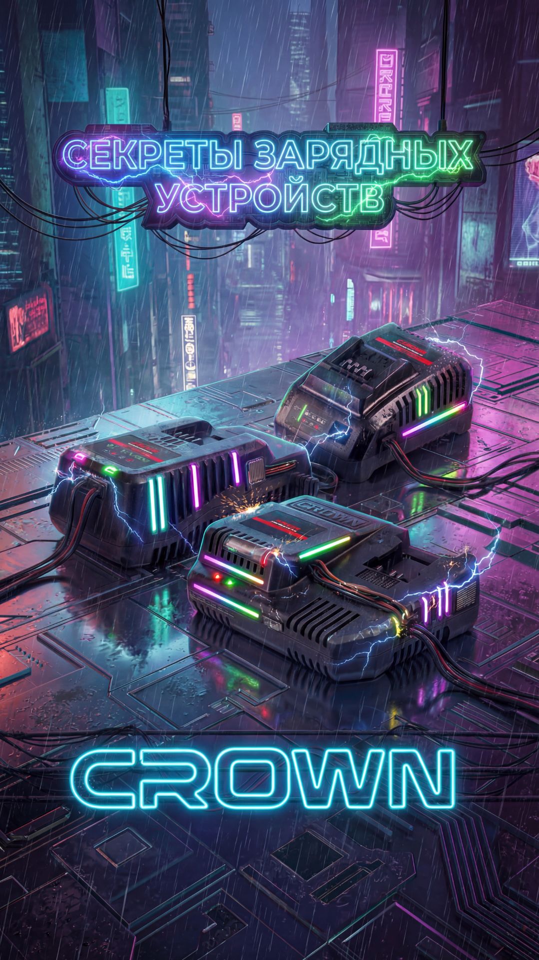 Все про зарядные устройства Crown