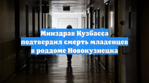 Минздрав Кузбасса подтвердил смерть младенцев в роддоме Новокузнецка