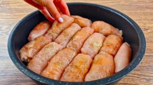 ВСЕГО ТРИ ИНГРЕДИЕНТА! Необычные куриные рулетики на сковороде! ПРОСТО, БЫСТРО И ВКУСНО!