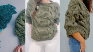 ДЖЕМПЕР С КОСАМИ / БЕСПЛАТНЫЕ МК В ТЕЛЕГРАМ