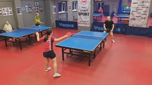 Ноговицина А. (526) - Звергздин А. (680) 08.01 настольный теннис Любительский турнир