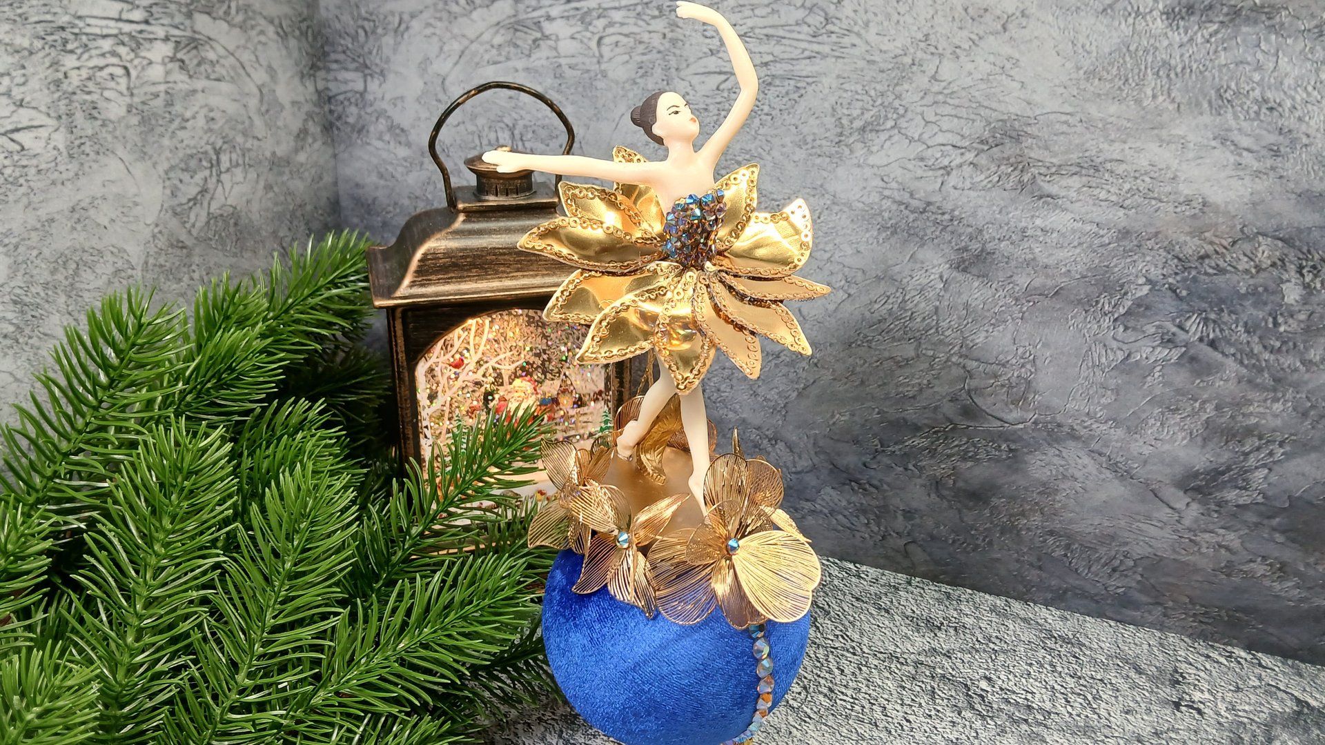 Балерина на шаре. МК елочные игрушки. МК бесплатно. Новогодние игрушки своими руками. смотреть онлайн