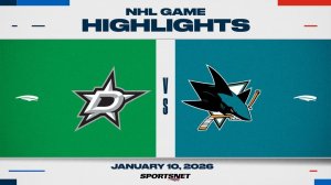 11.01.2026 | ОБЗОР МАТЧА | Сан-Хосе Шаркс - Даллас Старз | Highlights