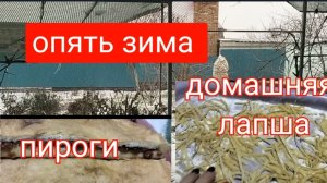 #163🏡Снова зима/Далеко не уехали/Покупки/Лапша домашняя/Пироги