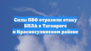 Силы ПВО отразили атаку БПЛА в Таганроге и Красносулинском районе