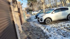 Анапа. Второй день гололëда! улица Тургенева. 13 января 2026.