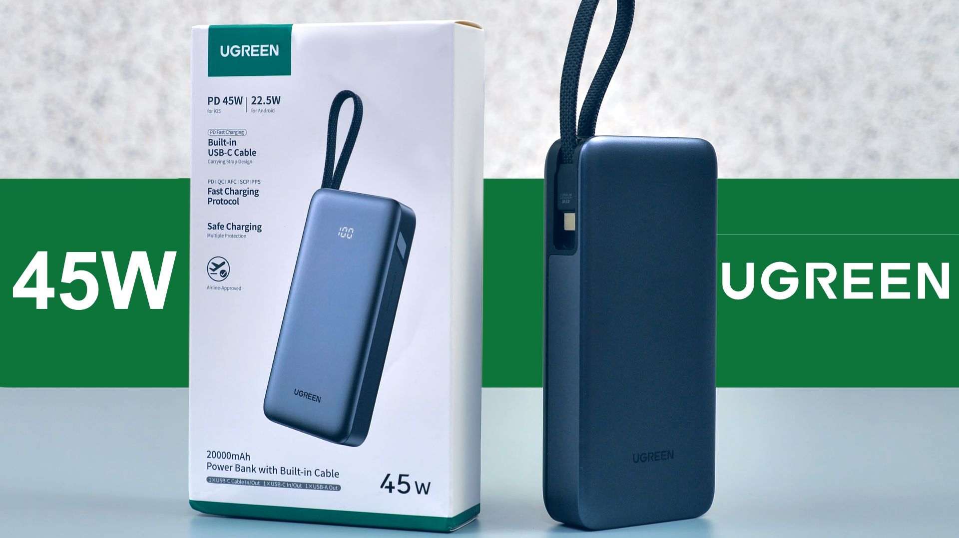 ⚡ ПОВЕРБАНК С КАБЕЛЕМ 👉 UGREEN PB536 NEXODE - 45W | 20000mAh смотреть онлайн
