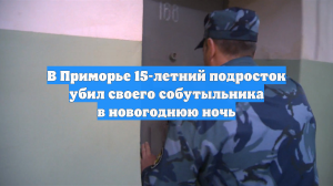 В Приморье 15-летний подросток убил своего собутыльника в новогоднюю ночь