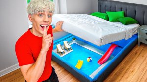 А4 Я Построил СЕКРЕТНЫЙ БАССЕЙН в Своей Комнате !