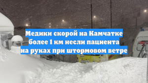Медики скорой на Камчатке более 1 км несли пациента на руках при штормовом ветре