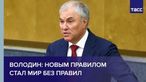 Володин: новым правилом стал мир без правил