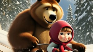 Маша И Медведь! Гонки С Машей И Друзьями На Санках! мини Игра!