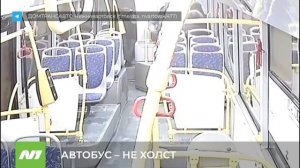 Вандалы изрисовали автобусы во время праздников. Нижневартовск