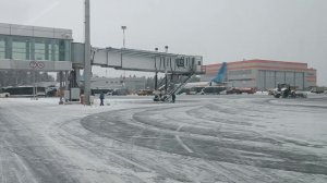 Аэропорт Шереметьево в снегопад