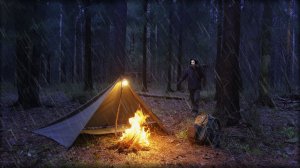 24 часа выживание в лесу в дождь без палатки: бушкрафт убежище, приготовление карбонары на огне ASMR