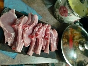 готовлю стейк из свинины😋