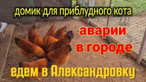 Едем в Александровку. Домик для кота Валерки. Аварии. Реставрирую старый венский стул.