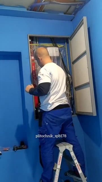 Монтаж люка Шагма в нишу