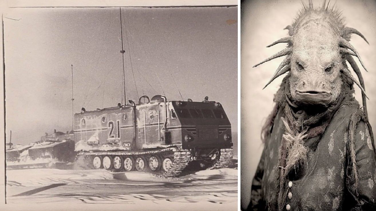 К полярникам из расщелины вышли странные существа. 1960 год. смотреть онлайн