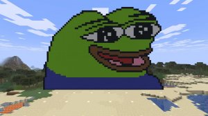 Как построить лягушонка Пепе в Майнкрафте [peepoHappy]