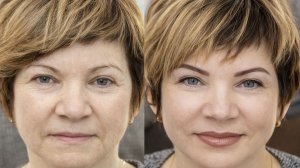 Возрастной. Перманентный макияж трёх зон одновременно. Омоложение.