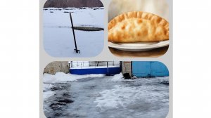 Жарю чебуреки)) Гололёд во дворе)) Прогулка в огород))